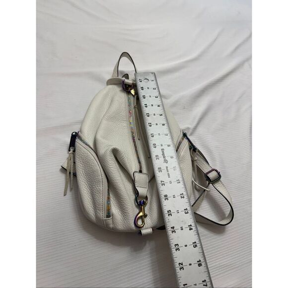 Rebecca Minkoff White Leather Oil Slick Rainbow Backpack Purse Handbag main image 11